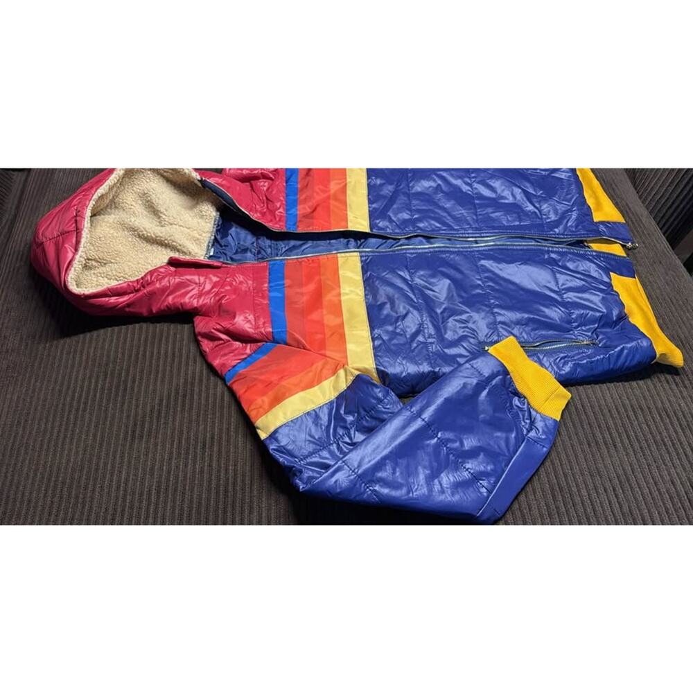 Youth 5-Stripe Aviator Puffer Jacket - Picture 2 of 2